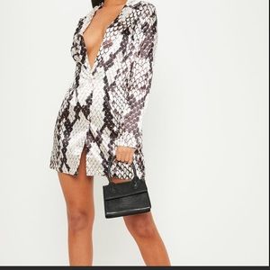 Snake satin dress